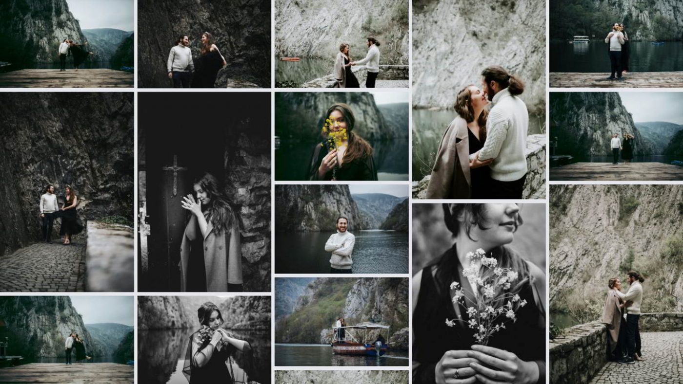 wedding photoshoots in Matka Canyon